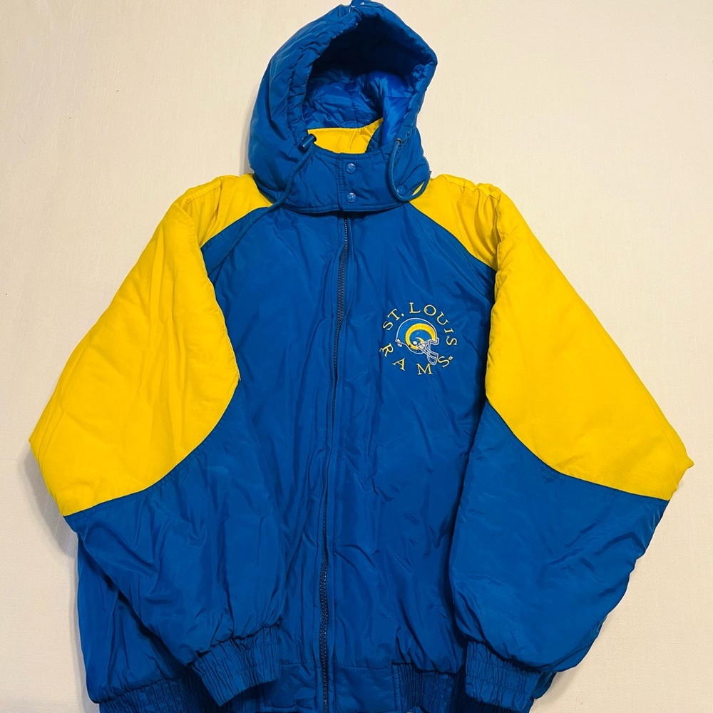 Saint Louis Rams Logo 7 Vintage Jacket Size XL